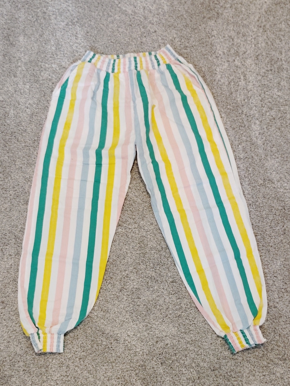 Hugo Loves Tiki Multicolor Striped Elastic Waist Joggers